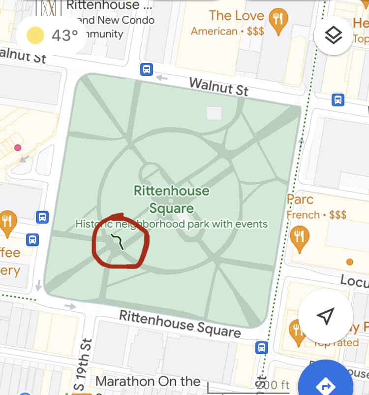 Rittenhop location in Rittenhouse sq. annotated