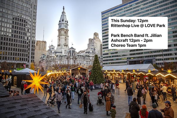 Rittenhop @ LOVE Park Christmas Village this Sunday